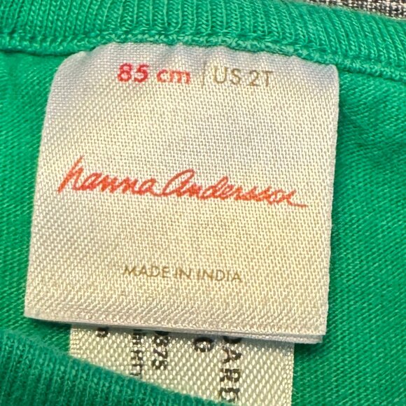 HANNA ANDERSSON Dress w/ short sleeves -  Size 2T - Solid Green - Picture 3 of 6